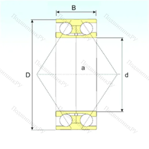 Подшипник шариковый радиально-упорный 3318 D от производителя  ISB