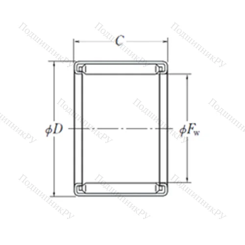 Подшипник игольчатый радиальный F-1816
