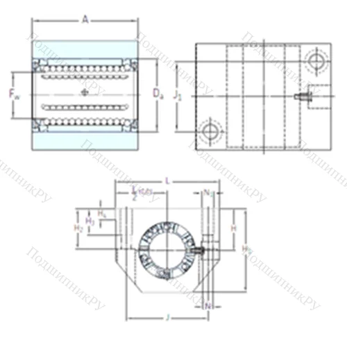 Подшипник шариковый линейный LUND 40 от производителя  SKF