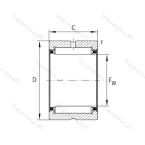 Подшипник игольчатый радиальный TNB 44197S 01 от производителя  SNR