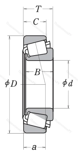 Конический роликовый подшипник HR 32212 J от производителя  NSK Конический роликовый подшипник HR 32212 J от производителя  NSK