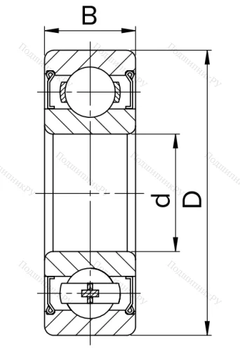 Шариковый однорядный подшипник 6-80100 С17 в Уфе