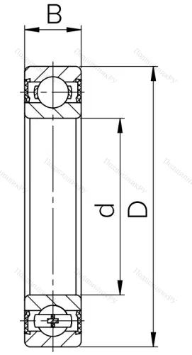 Шариковый однорядный подшипник 180109 T (6009 2RST) в Уфе