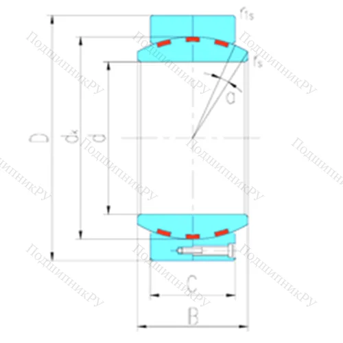 Подшипник скольжения сферический GEH 440HF/Q от производителя  LS