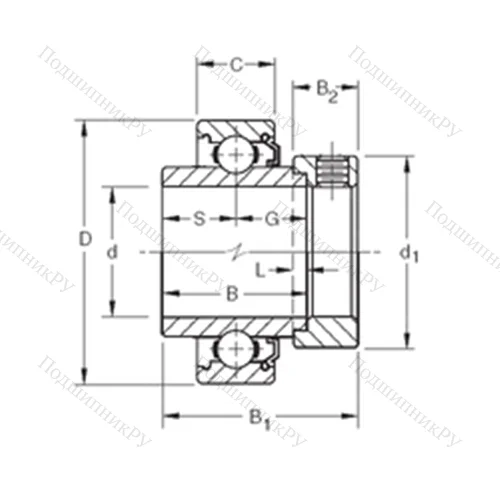 Подшипник шариковый радиальный 1103KL