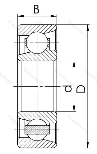 Радиально-упорный шариковый подшипник 46211 Л (7211 ACM) в Уфе