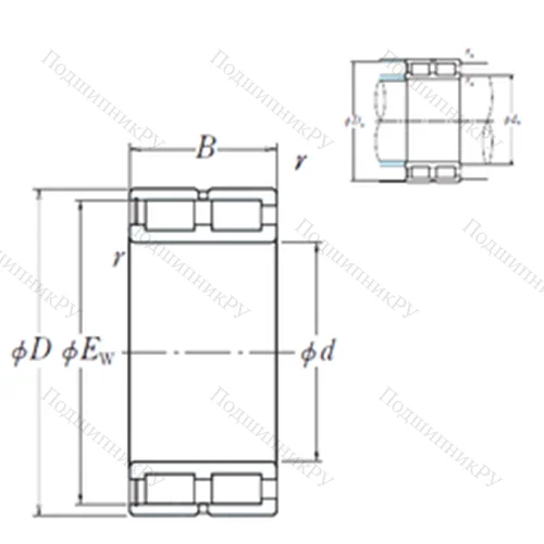 Подшипник роликовый радиальный NNCF 5038V