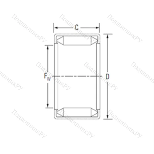 Подшипник игольчатый радиальный B 96-1 от производителя  KOYO