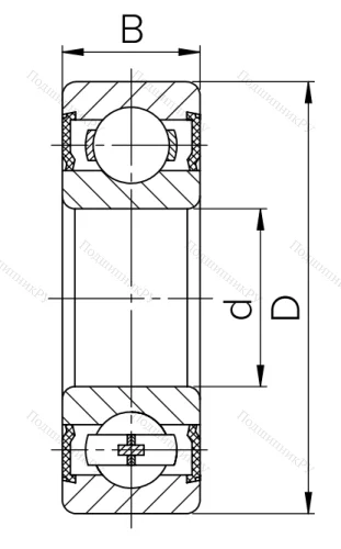 Шариковый однорядный подшипник 180322 (6322 2RS) в Уфе