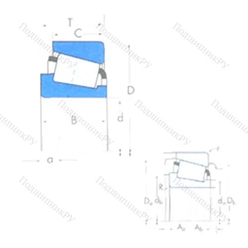 Подшипник роликовый радиально-упорный LM 104949/LM 104912 от производителя  TIMKEN