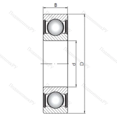 Подшипник шариковый радиальный 63216-2RS от производителя  CX