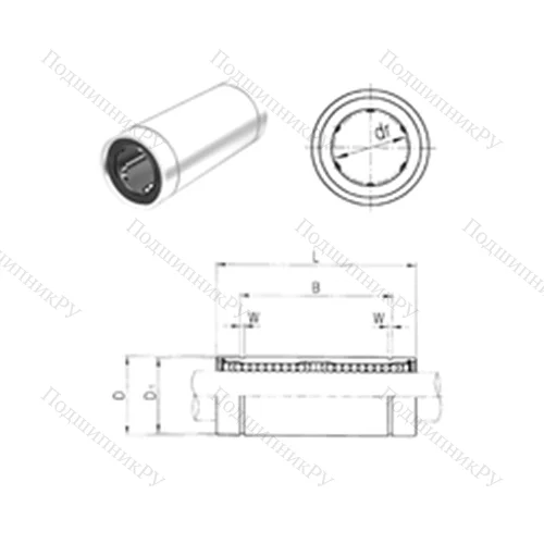 Подшипник шариковый линейный LM 25LUU от производителя  Samick