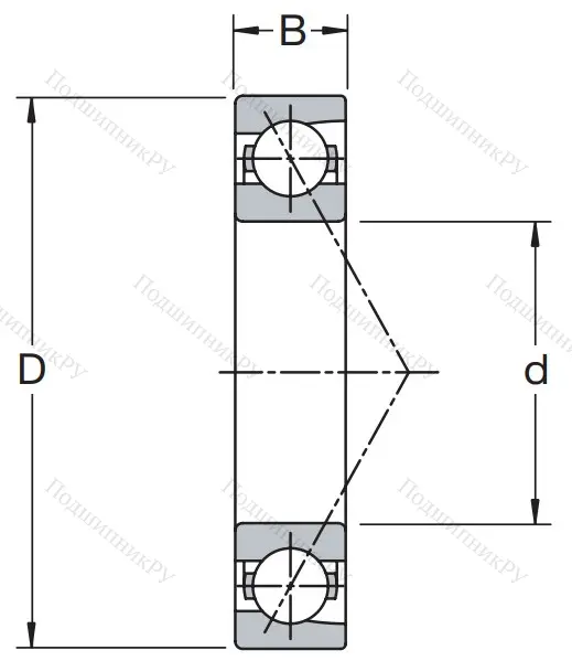 Однорядный шариковый подшипник 7409 BGM от производителя  SKF