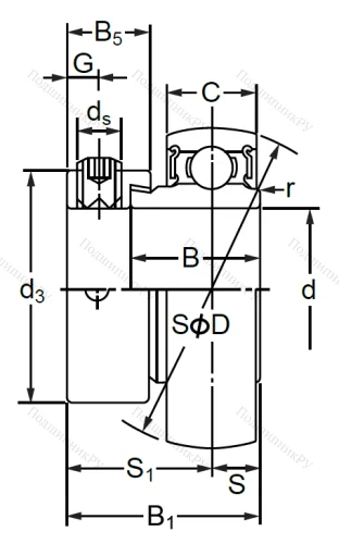 Корпусный подшипник SA 212 (AEL 212) в Уфе