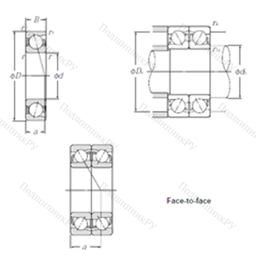 Подшипник шариковый радиально-упорный 7320DF