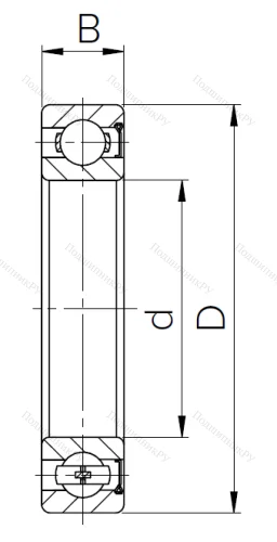 Шариковый однорядный подшипник 60104 (6004 Z) в Уфе