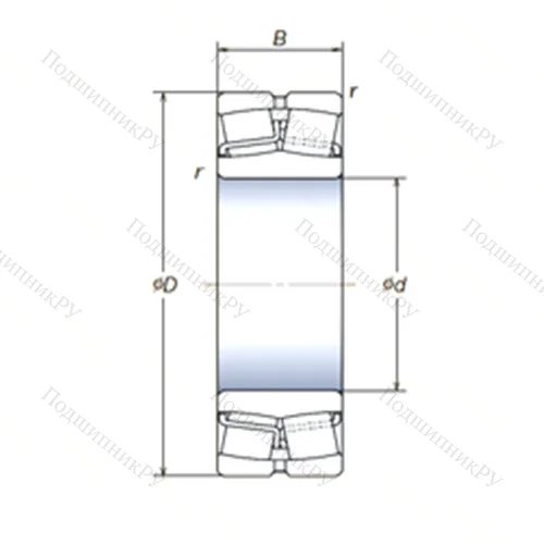 Подшипник роликовый радиальный самоцентрирующийся 22208SWREAg2E 4