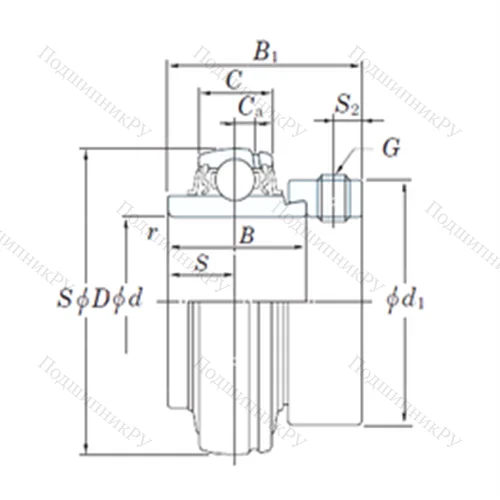 Подшипник шариковый радиальный NA 206-20
