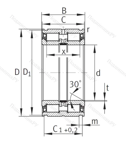 Двухрядный роликовый подшипник SL 04 5012 PP 2NR от производителя  INA