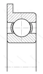 Подшипник  1840093 размер 3x8x3