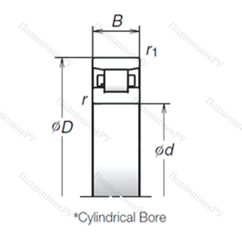 Подшипник роликовый радиальный N 1013BMR 1
