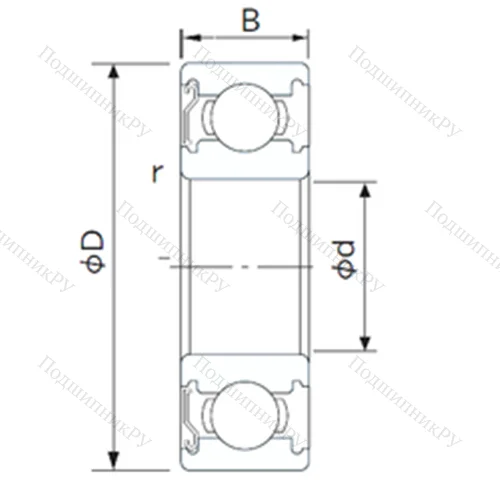 Подшипник шариковый радиальный 6314ZE