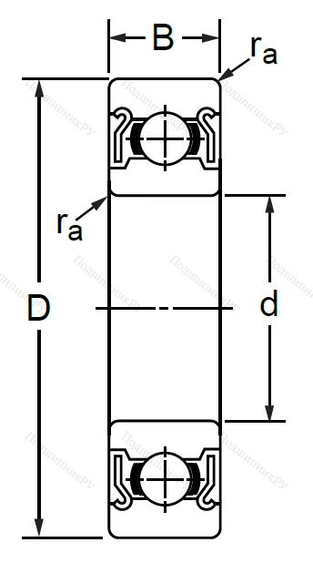 Однорядный шариковый подшипник SS 6011 ZZ (80111 Ю ГОСТ) в Уфе