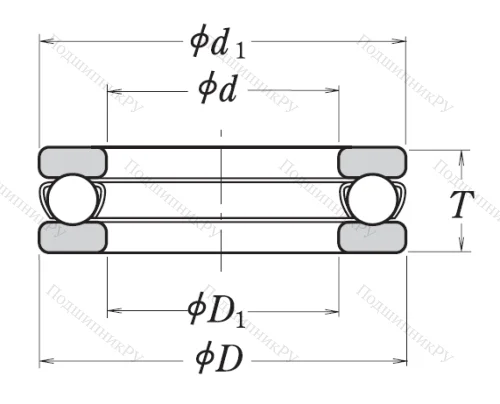 Упорный шариковый подшипник 51100 от производителя  NSK