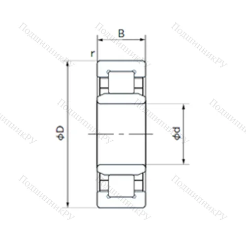 Подшипник роликовый радиальный NU 316TSL
