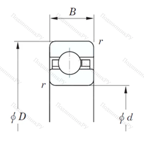 Подшипник шариковый радиальный KCC 045