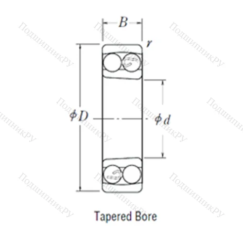 Подшипник шариковый радиальный самоцентрирующийся 1307 K