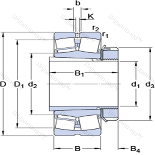 Сферические роликоподшипники на закрепительной втулке 22226 EK + H 3126 от производителя  SKF