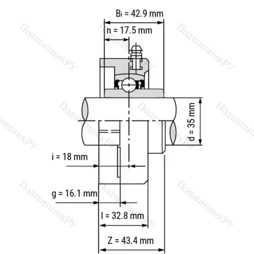 Подшипниковый узел SS-UCFLPL 207-B - Вал: 35 мм от производителя  LPZ