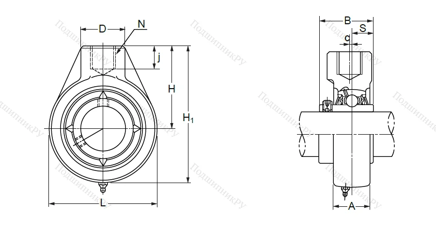 Подшипниковый узел UCHA 204 (UCHB 204) в Уфе
