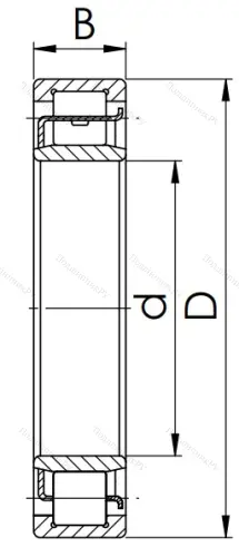 Цилиндрический роликовый подшипник 32206 КМ (NU 206 S) в Уфе