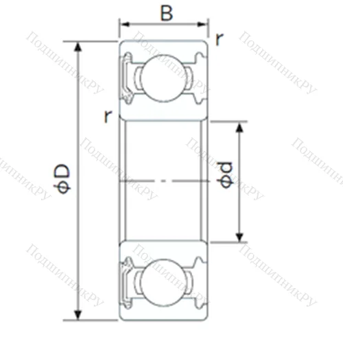 Подшипник шариковый радиальный 6805NKE