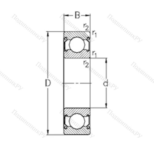 Подшипник шариковый радиальный 62/28-2Z
