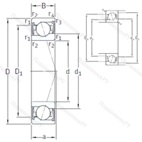 Подшипник шариковый радиально-упорный S 71901 CE/HCP 4A от производителя  SKF