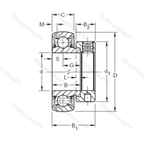 Подшипник шариковый радиальный GRAE 45RRB