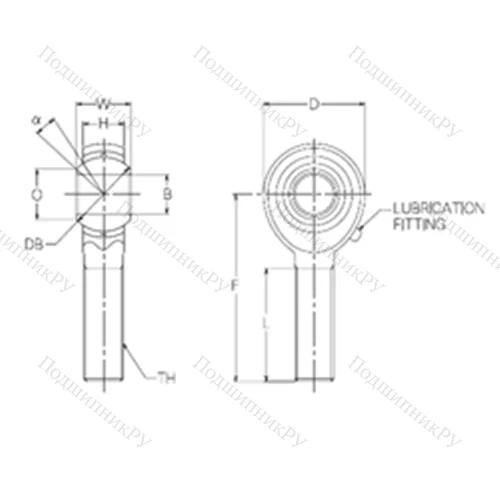 Подшипник скольжения сферический PR 16E от производителя  NMB