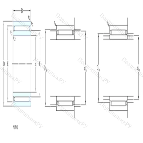 Подшипник игольчатый радиальный NAO 25x40x17 от производителя  SKF