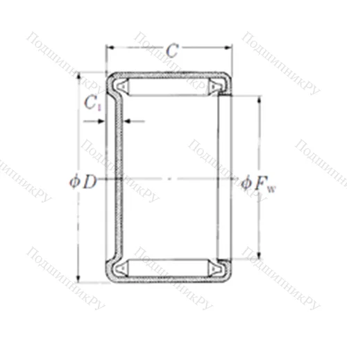 Подшипник игольчатый радиальный MF-812 от производителя  NSK