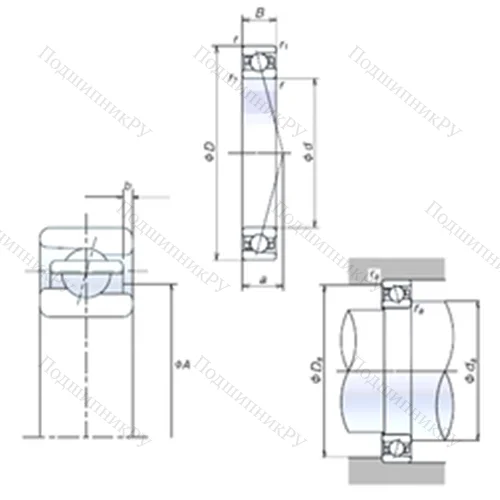Подшипник шариковый радиально-упорный 35BNR 10H
