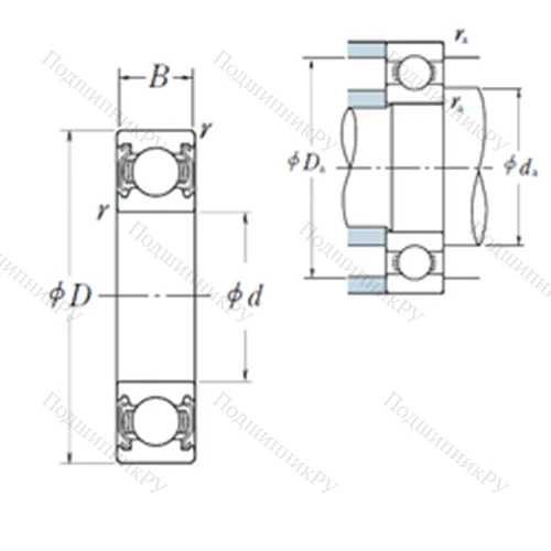 Подшипник шариковый радиальный 6930ZZS от производителя  NSK Подшипник шариковый радиальный 6930ZZS от производителя  NSK
