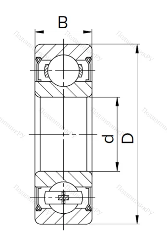Миниатюрный шариковый подшипник 80017 (607 ZZ) 7HUKRL2MX4 в Уфе