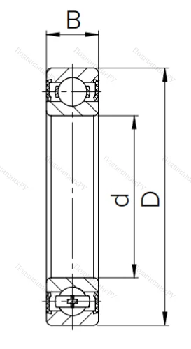 Шариковый однорядный подшипник 1000819 2RS (6819 2RS) в Уфе
