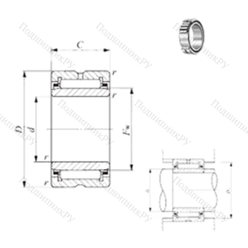 Подшипник игольчатый радиальный TAFI 709535