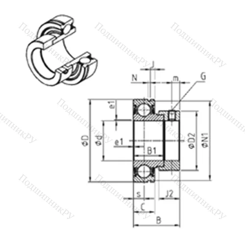 Подшипник шариковый радиальный CES 204-12