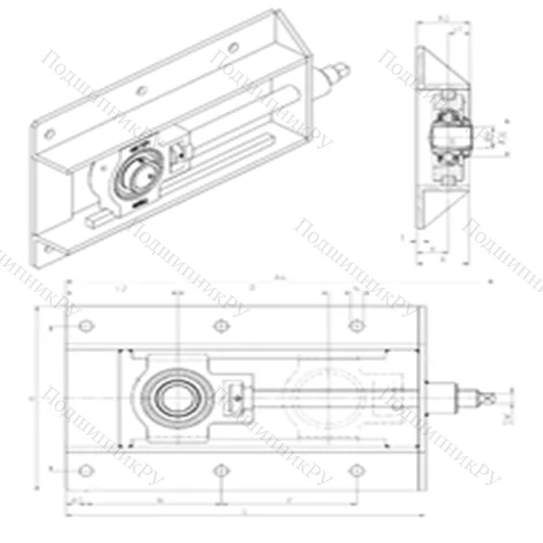 Подшипниковый узел шариковый радиальный UKT 211H+WB от производителя  SNR