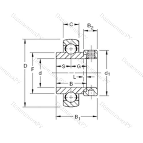 Подшипник шариковый радиальный SMN 106KB от производителя  TIMKEN Подшипник шариковый радиальный SMN 106KB от производителя  TIMKEN